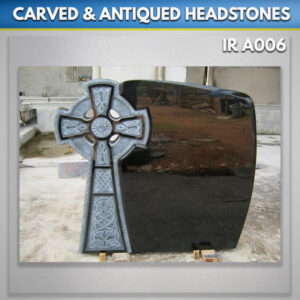 Black Celtic Breeze with Antique finish monument